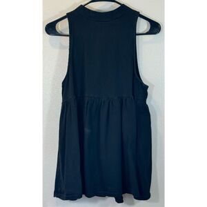 Free People Bohemian Black Open Back Baby Doll Sleeveless Top Women’s Small